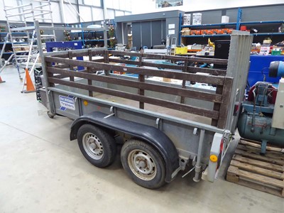 Lot 4423 - Ifor Williams twin axle galvanised trailer...