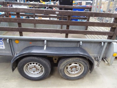 Lot 4423 - Ifor Williams twin axle galvanised trailer...