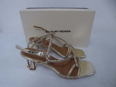Lot 1007 - KG Kurt Geiger audrey high heels in gold size...