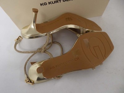 Lot 1007 - KG Kurt Geiger audrey high heels in gold size...