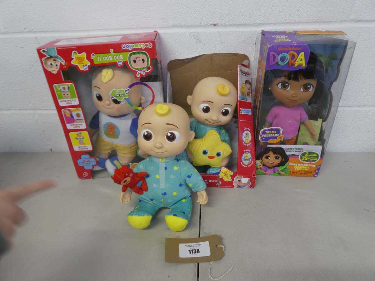 Lot Selection of dolls to include CoComelon Boo...