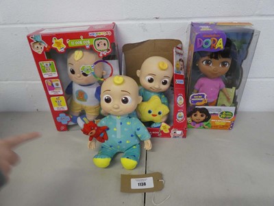 Lot Selection of dolls to include CoComelon Boo...