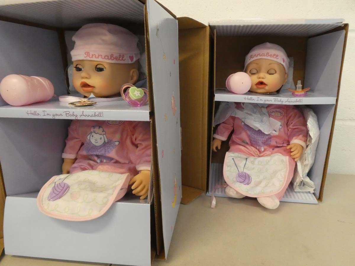 Lot x2 Boxed Baby Annabell with accessories