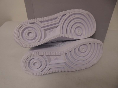 Lot 1035 - Nike air force 1 flyknit 2.0 trainers in white...