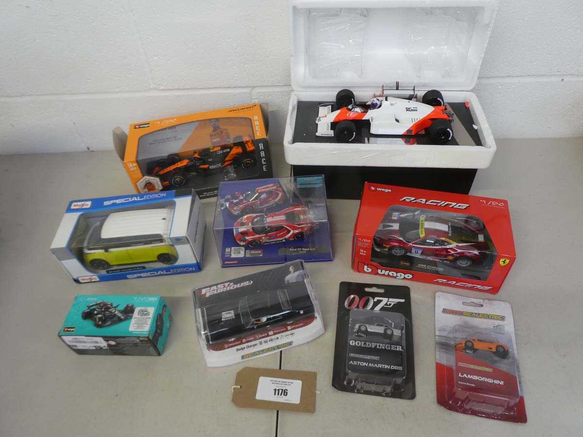 Lot Selection of model and scalextric cars to...