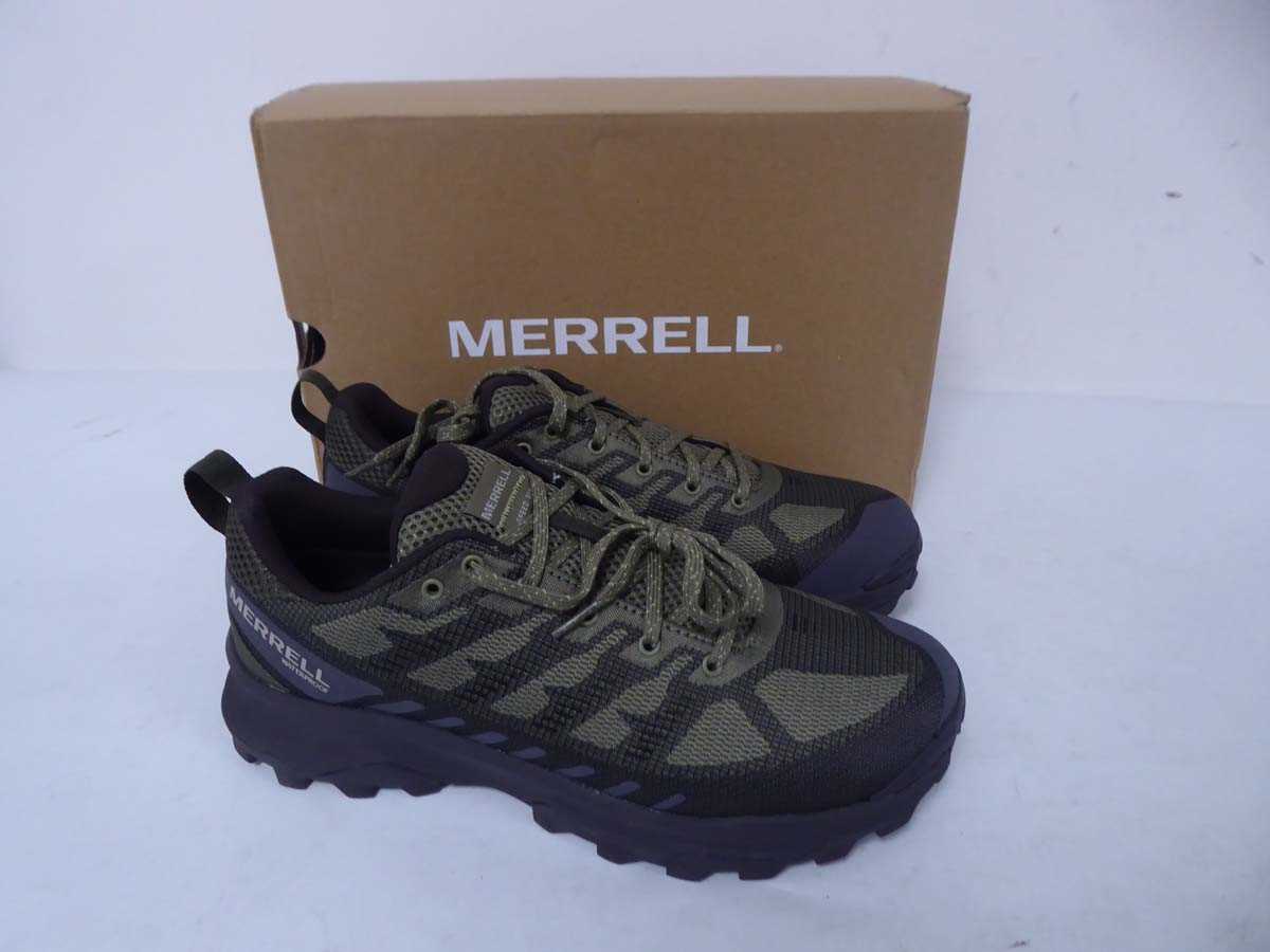 Lot 1041 - Merrell speed eco WP trainers in drab size UK9...