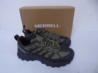 Lot 1041 - Merrell speed eco WP trainers in drab size UK9...