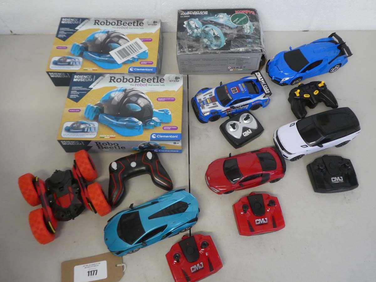 Lot Selection of Robo Beetles, RC cars to include...