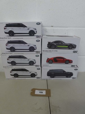 Lot x7 CMJ RC cars to include Range Rover, Audi R8...