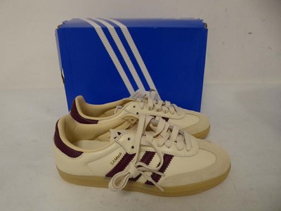 Lot 1059 - Adidas samba OG trainers in beige size UK5.5 -...