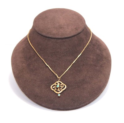 Lot 641 - A 9ct yellow gold wheatlink necklace...