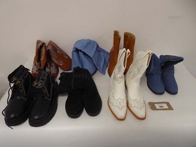 Lot 1087 - 7x Pairs of boots in various styles