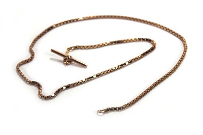 Lot 649 - A 9ct rose gold boxlink necklace suspending a...