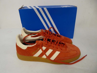 Lot 1093 - Adidas handball spezial trainers in orange...