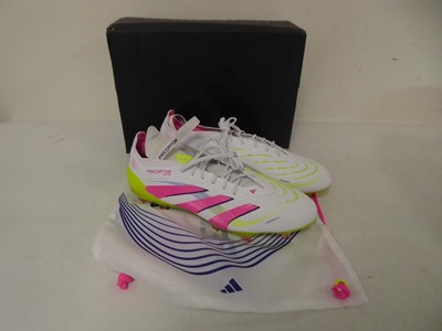 Lot 1094 - Adidas predator elite football boots in white...