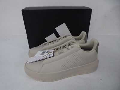 Lot 1096 - Adidas acesmash mer trainers in beige size UK9...