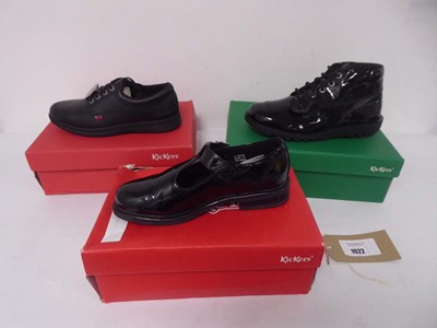 Lot 1922 - 3x Boxed pairs of Kickers shoes sizes EU37,...