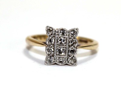Lot 662 - An 18ct yellow gold and platinum highlighted...