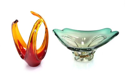 Lot 283 - In the manner of Murano, a triple-cased glass...