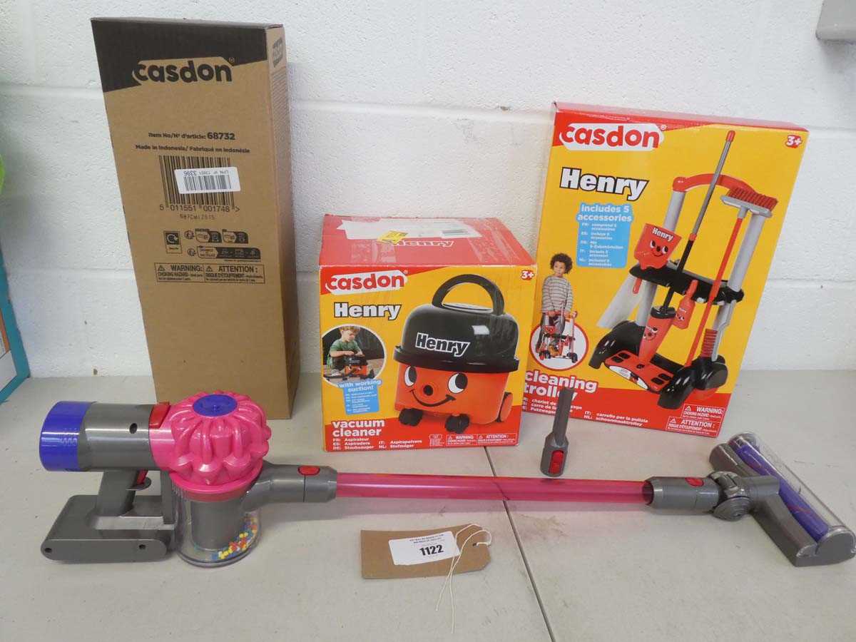 Lot Casdon Henry cleaning trolley with accessories,...