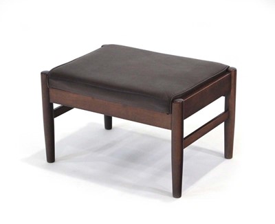 Lot 296 - A 1970's beech and brown leather upholstered...