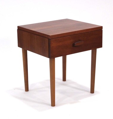 Lot 297 - A 1960/70's teak single-drawer bedside cabinet...