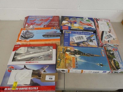 Lot Selection of model kits incl. airplanes, tanks,...