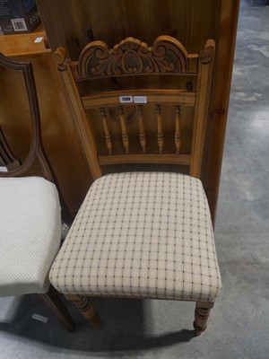 Lot 1388 - 2 various upholstered dining chairs