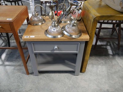 Lot 1397 - Modern grey single drawer coffee table with...