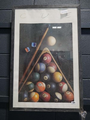 Lot 1425 - Framed and glazed print 'Cue'