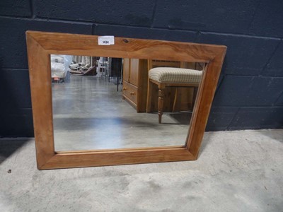 Lot 1434 - Rectangular wooden framed wall mirror