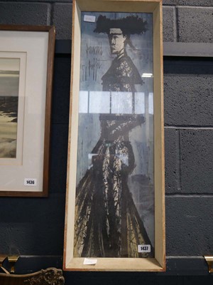 Lot 1437 - Framed and glazed abstract print portrait by...