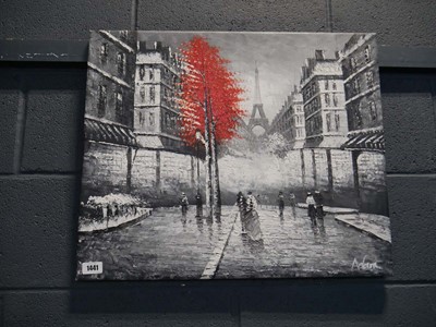 Lot 1441 - Modern Parisian acrylic on canvas signed Adam