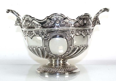 Lot 301 - A small Edwardian silver two handled punch...