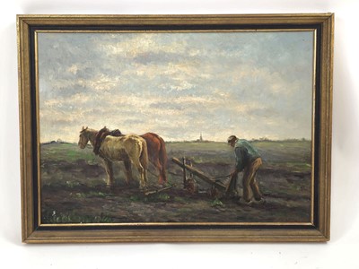 Lot 110 - G. Walters (20th Century), A farmer with his...