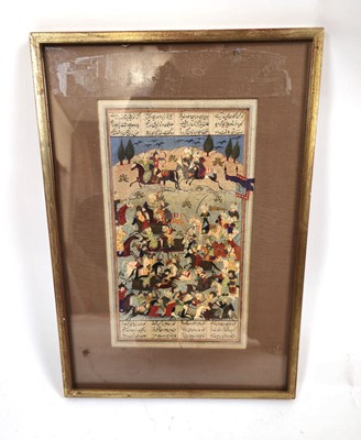 Lot 112 - 19th Century Islamic School, A battle scene,...