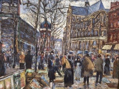 Lot 120 - Fernand Laval (French, 1886-1966), A bustling...