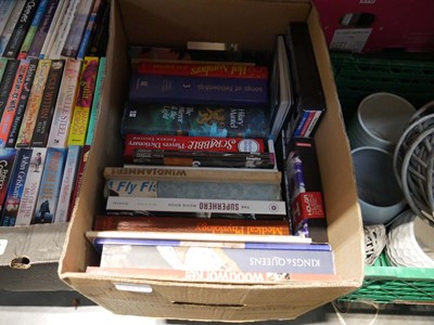 Lot 1526 - 3 boxes of various hardback and paperback books