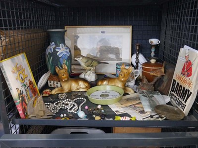 Lot 1552 - Cage of mixed ornaments and collectables incl....