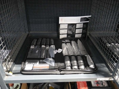 Lot 1558 - 9 piece Japan triple hardened steel knife set...