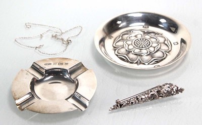 Lot 324 - A small silver dish commemorating the...