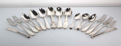 Lot 338 - A group of Swedish and other silver flatware...