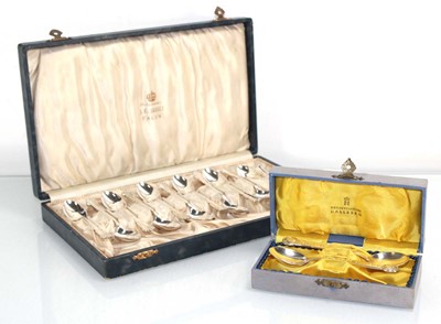 Lot 342 - A set of twelve Swedish shell end teaspoons,...