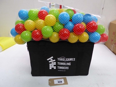 Lot 3520 - Yard Games Tumbling Timbers and bag of play...