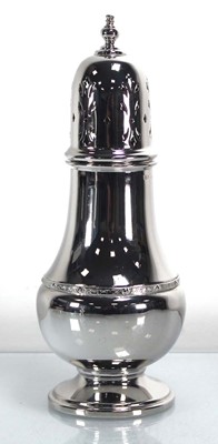 Lot 346 - A silver dredger of traditional slender form,...