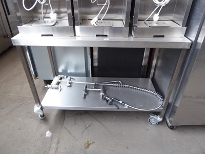 Lot 9 - 120cm stainless steel preparation table with...