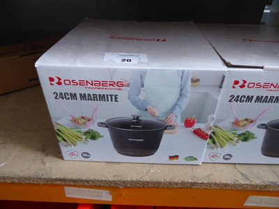 Lot 20 - Rosenburg 24cm Marmite pan and lid