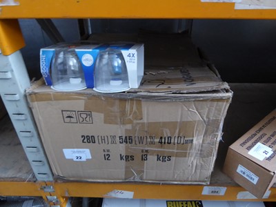 Lot 22 - Box containing Duralex glasses