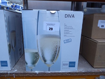 Lot 29 - 2 boxes of DIva flute glasses