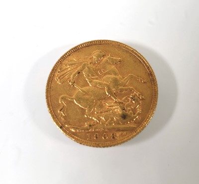 Lot 412 - An Edward VII full sovereign dated 1908